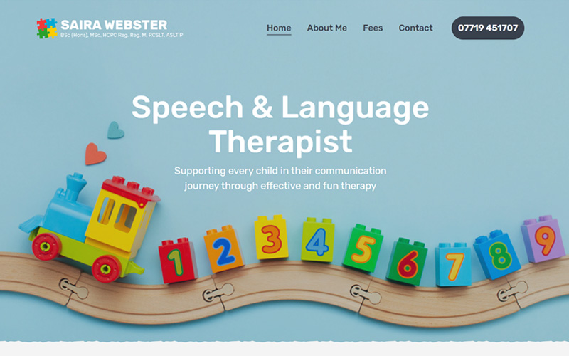 Speech therapist web design project.